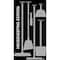 5S Supplies 5S Housekeeping Shadow Board Broom Station Version 3 - Black Board / Gray Shadows  With Broom HSB-V3-BLACK/GRAY-KIT - alternate 1